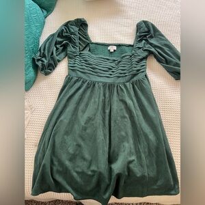 Green Suede Dress